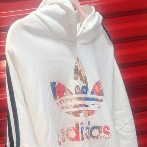 Adidas Cropped Hoodie Size Medium
